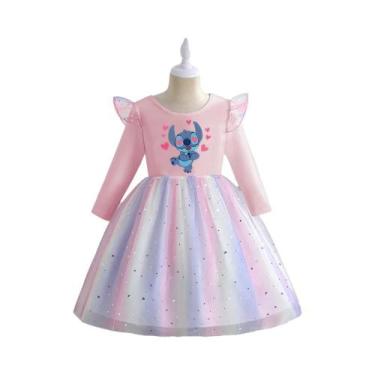 Imagem de Vestido De Princesa De Manga Comprida Para Meninas, Roupas Infantis Da