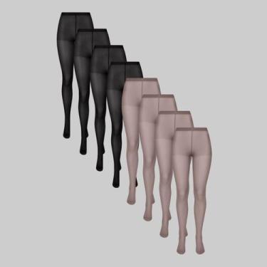 Imagem de Kit 8 Pares de Meias Calças Lupo Loba Invisível 05870-001, Carbono, Pr