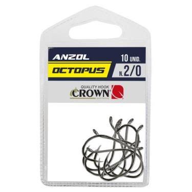 Imagem de Anzol Crown Octopus Black, 2/0 c/10un