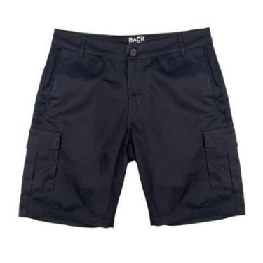 Imagem de Bermuda Passeio Back Wash Cargo Sarja Preta-Masculino