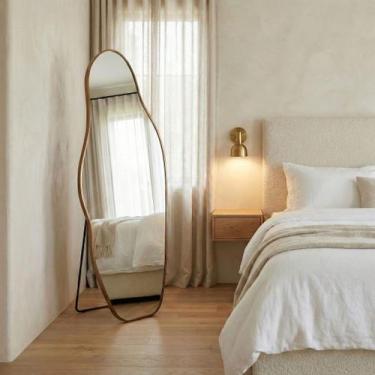 Imagem de Espelho Orgânico Lopazzi Corpo Inteiro 150cm Grande Decorativo Quarto 