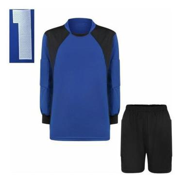 Imagem de Kit Camisa E Bermuda  Para Goleiro  Com Proteção Acolchoada-Unissex