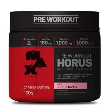 Imagem de Pré Treino Workout Horus Max Titanium Pote 300g Algodão Doce