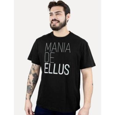 Imagem de Camiseta Ellus Masculina Mania Logo Preta-Masculino