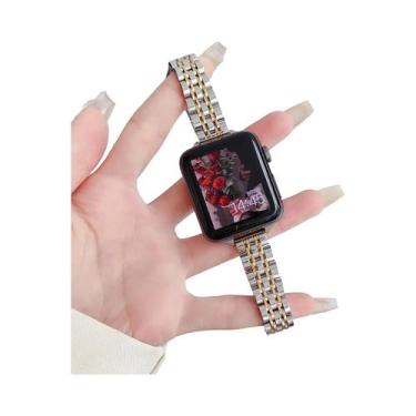 Imagem de Pulseira Slim De Aço Inoxidável Para Apple Watch Ultra 49mm Compatível