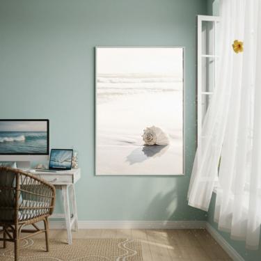 Imagem de Quadro Decorativo Concha Marinha Caracol-70x50cm