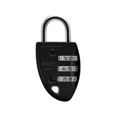 Imagem de Cadeado Segredo CS23 30mm Preto Papaiz Aço Carbono 3 dígitos, Preto