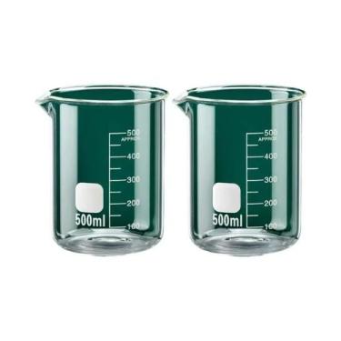 Imagem de Conjunto De 2 Copos Medidores De Vidro Borossilicato De Alta Qualidade