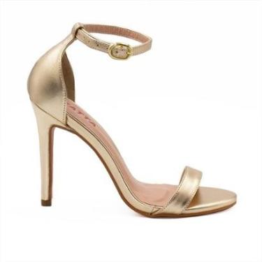 Imagem de Sandalia Zatta Salto Fino Maya Dourado Dourado 34-Feminino