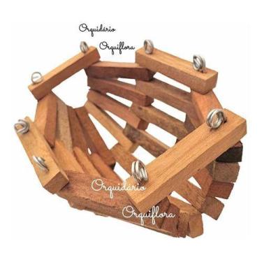 Imagem de Cachepot De Madeira - Berço - Para Plantas E Orquídeas Tam.p - Orquifl