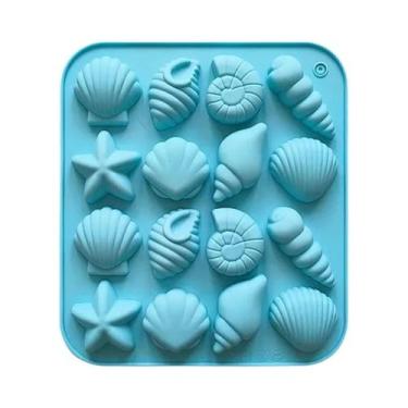 Imagem de Molde De Silicone Com 16 Cavidades Em Formato De Concha De Búzio, Mold