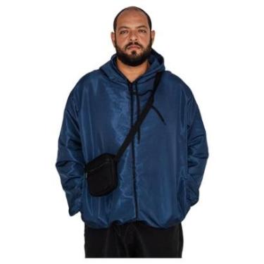 Imagem de Jaqueta Corta Vento Plus Size Blusa Masculina Com Shoulder Bag Kit Esportivo-Unissex