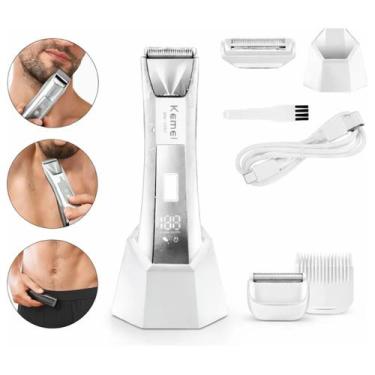 Imagem de Máquina Kemei 1847 Barbeador Recarregável Completo Barba Corpo entrega