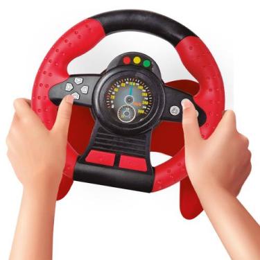 Imagem de Volante Infantil Musical Gira 360 Suporte Carro Sons Ventosa Original 