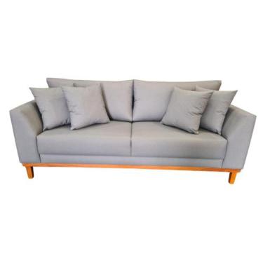 Imagem de Sofá  Pierri Tecido Acquablock Pé Base Madeira  190cm - 4R Estofados, 
