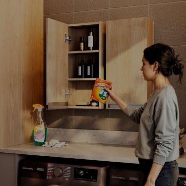 Imagem de Armário Multiuso Aéreo 30cm para Lavanderia Carvalho