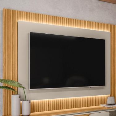 Imagem de Painel Ripado para TV até 70 Polegadas MDF 220cmx148cm 2,2 com São Pau