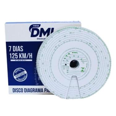 Imagem de DISCO TACOGRAFO SEMANAL 125x7d CX 10 CONJUNTOS - THEGA DML