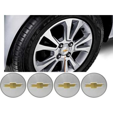 Imagem de Jogo 4 Calotinha Miolo Central 55m Roda Liga Compatível Celta Corsa On