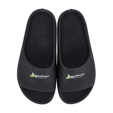 Imagem de Chinelo Slide Estiloso e Leve Masculino Rider Drip Preto / Branco 40, 