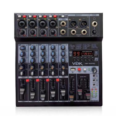 Imagem de Mesa De Som 6 Canais Voik VMX602 PRO Metal USB Bluetooth 99 Efeitos In
