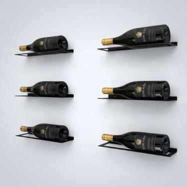 Imagem de Suportes Parede Para Garrafas Vinho Adega Vertical 20 Uni