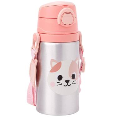 Imagem de Garrafa de Alumínio Buba Zoo Gato Rosa
