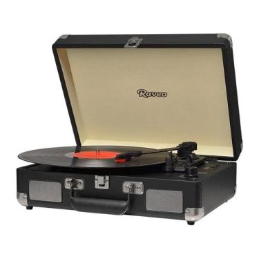 Imagem de Vitrola Raveo Sonetto Chrome BT/USB/AUX preta, Preto