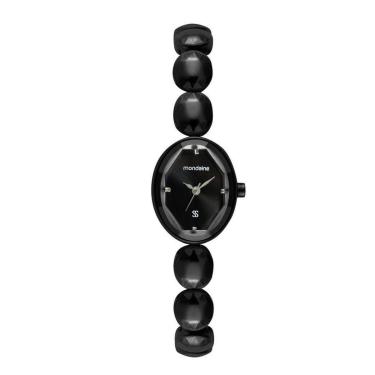 Imagem de Relogio Mondaine 33047lpmvpm3 Oval Bracelete Sabrina Sato Preto Pedras Cristais-Feminino