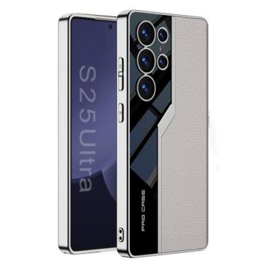 Imagem de Funda Lunivop para Samsung Galaxy S25 Ultra de Cuero Blanca