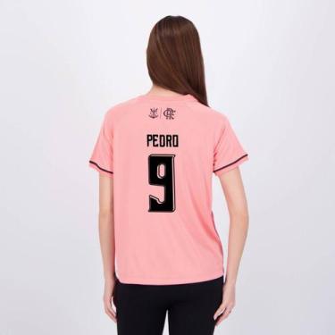 Imagem de Camisa Flamengo Frequência Feminina Rosa 9 Pedro - Braziline, G
