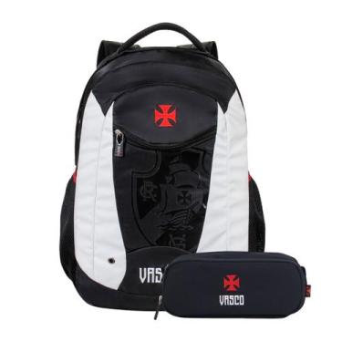 Imagem de Kit Mochila Costas Vasco Da Gama Meninos E Estojo Juvenil Cor:Preto, P