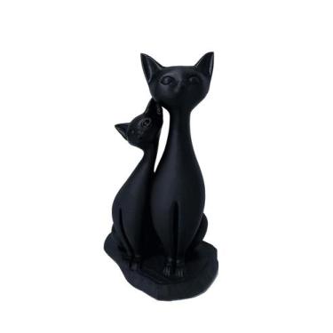 Imagem de Gatos sentados preto 3D - 20 cm - Sanson Brothers