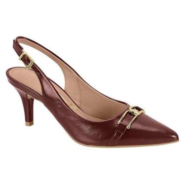Imagem de Sapato Scarpin Aberto Vizzano 11851152 Feminino, Dark carmim, 38