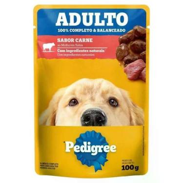 Imagem de Ração Úmida Sachê Pedigree para Cães Adultos Carne ao Molho 100g