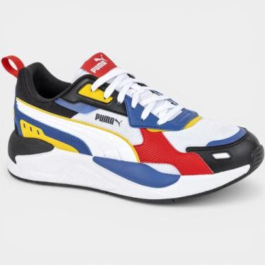 Imagem de Tênis Puma X-Ray 3 BDP Masculino - Branco e Azul - 42, Branco, Azul, 4