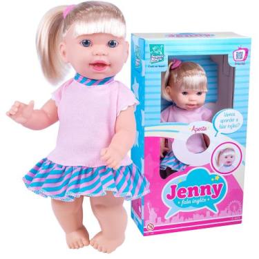 Imagem de Boneca Jenny Fala Frases, Ensina a Falar Inglês - Super Toys