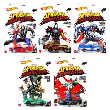 Imagem de Carros de Brinquedo Mattel Venomized Marvel Maximum Venom Pacote com 5