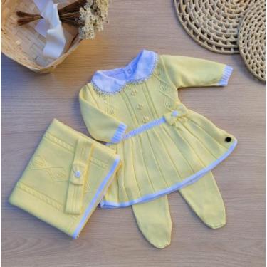 Imagem de Saída de Maternidade Tricot Menina Vestido Vivi 5 Peças - Tamine, Amar