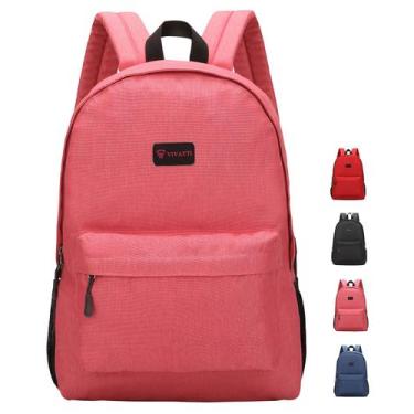 Imagem de Mochila Feminina Masculina Nylon Juvenil Escola Trabalho Viagem Lazer 