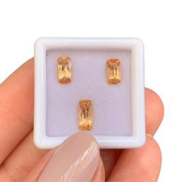Imagem de Topázio Imperial Laranja Cushion SET 2,52ct - SP GEMAS