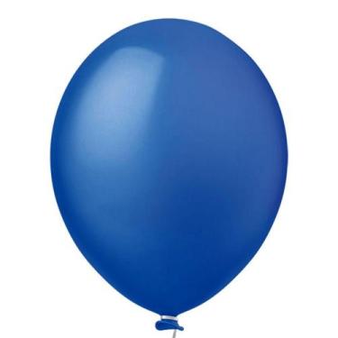 Imagem de Balão de Festa Redondo Azul nº9 23cm - 50 Un - Happy Day