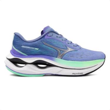 Imagem de Tênis Mizuno Wave Creation 26 Feminino, Azul, Lilás, 36
