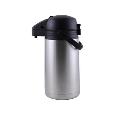 Imagem de Garrafa Térmica De Pressão Alça Aço Inox Café Chá 1,3Litros  - Hércule