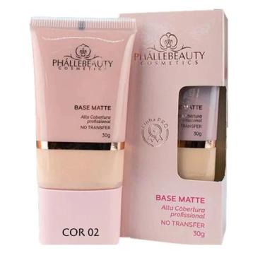 Imagem de Base matte alta cobertura efeito matte phallebeauty - Phállebeauty, CO