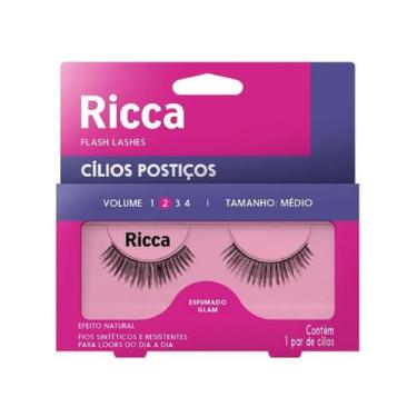 Imagem de Cílios Postiços Vol 2 Médio Esfumado Glam - Ricca