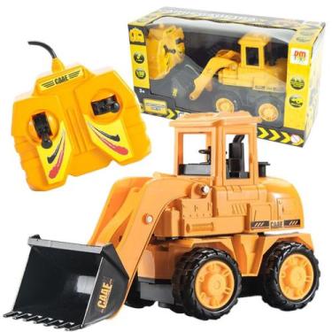 Imagem de Carregadeira Carro De Controle Com Fio Brinquedo Trator 1:32 - DM Toys