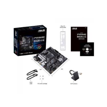 Imagem de Placa Mãe Asus Prime B550MA AC WIFI AM4 4xDDR4 HDMI DVI DSUB M.2 USB 3