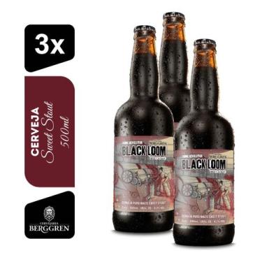Imagem de Cerveja Sweet Stout Black Loom Cervejaria Berggren 500ml Kit 3 unidade