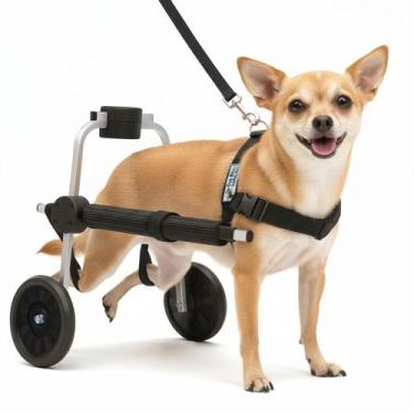 Imagem de Cadeira 2 Rodas Tamanho MICRO Cachorro Traseira Regulável Deficiente P
